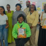 Author Tshireletso Moloi presenting Brave, Bright & Brilliant Women during the children’s programme session at the Kingsmead Book Fair 2026.