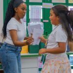 Children participating in interactive African history activities during the Brave, Bright & Brilliant Women book launch.