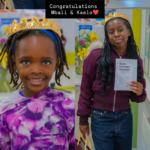 Children participating in interactive African history activities during the Brave, Bright & Brilliant Women book launch.